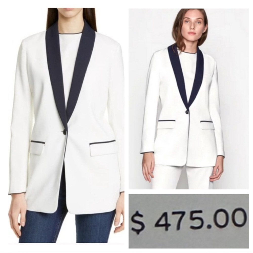 NWT! Equipment Quincy Blazer in Nature White/ Eclipse